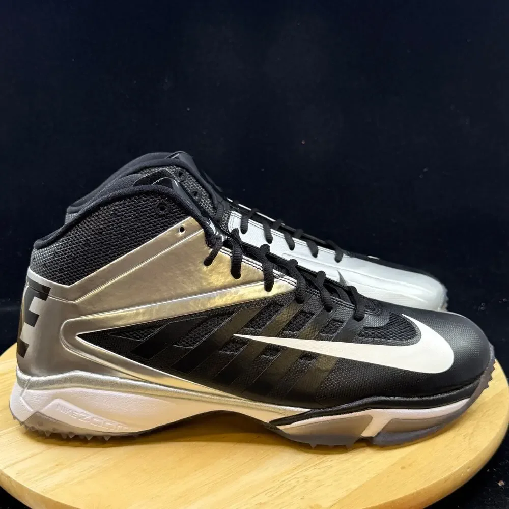 Nike Vapor Pro 3/4 Nubby Football Cleats Black/Silver 527878-010 Men’s Size 13 - Picture 4 of 10